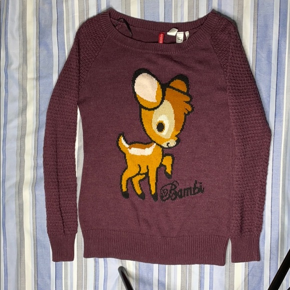 Divided Sweaters - 3/$20 Disney Bambi Divided sweater burgundy